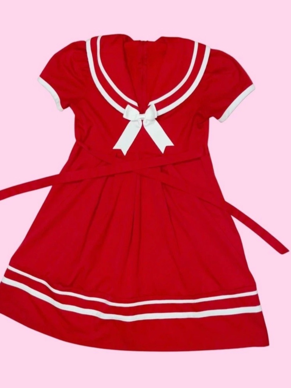 Red & White Sailor Dress
